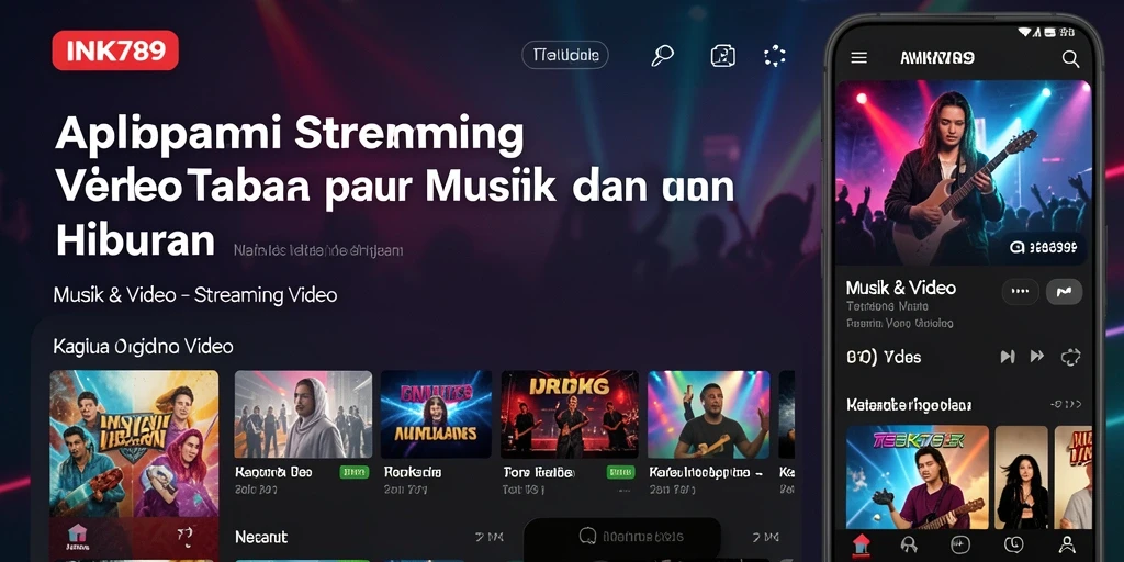 Tampilan antarmuka pengguna INK789 yang ramah dan fitur Streaming Video.