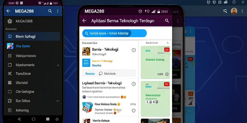 Antarmuka aplikasi MEGA288 yang responsif dan informatif.
