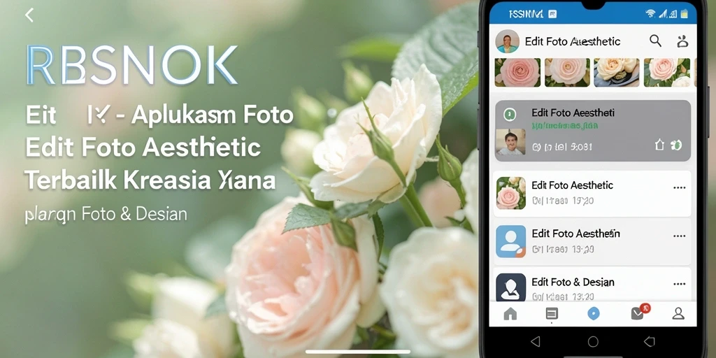 Tampilan antarmuka RSNOK untuk editing foto aesthetic yang sederhana dan elegan.