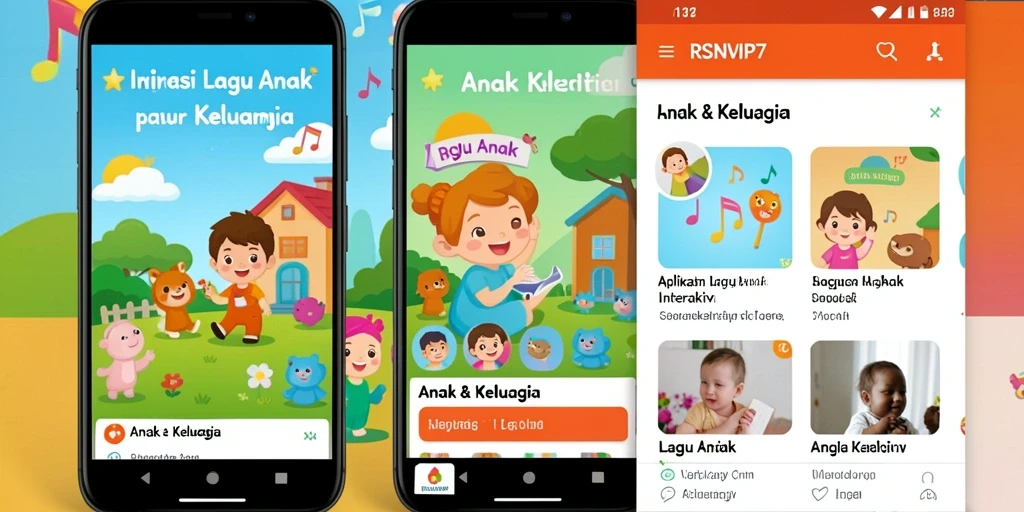 Tampilan antarmuka RSNVIP7 dengan lagu anak yang interaktif dan menyenangkan.